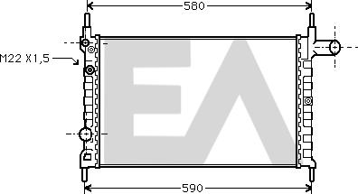 EACLIMA 31R54154 - Радиатор, охлаждане на двигателя vvparts.bg