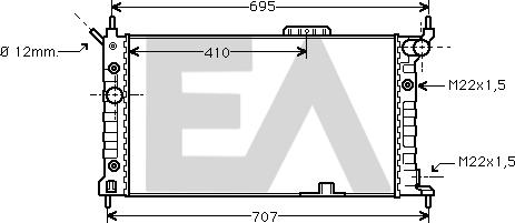 EACLIMA 31R54156 - Радиатор, охлаждане на двигателя vvparts.bg