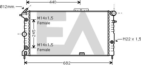 EACLIMA 31R54153 - Радиатор, охлаждане на двигателя vvparts.bg