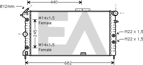 EACLIMA 31R54157 - Радиатор, охлаждане на двигателя vvparts.bg