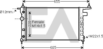 EACLIMA 31R54160 - Радиатор, охлаждане на двигателя vvparts.bg