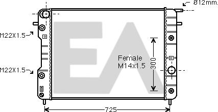 EACLIMA 31R54168 - Радиатор, охлаждане на двигателя vvparts.bg