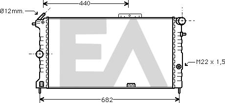 EACLIMA 31R54162 - Радиатор, охлаждане на двигателя vvparts.bg