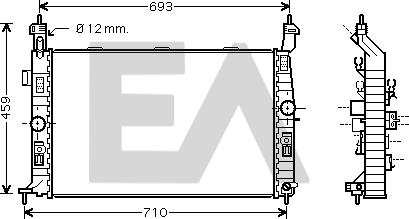 EACLIMA 31R54115 - Радиатор, охлаждане на двигателя vvparts.bg