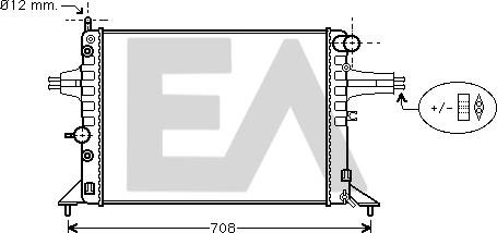 EACLIMA 31R54184 - Радиатор, охлаждане на двигателя vvparts.bg