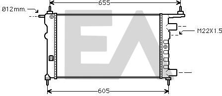 EACLIMA 31R54185 - Радиатор, охлаждане на двигателя vvparts.bg