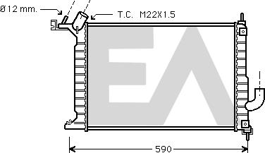 EACLIMA 31R54187 - Радиатор, охлаждане на двигателя vvparts.bg