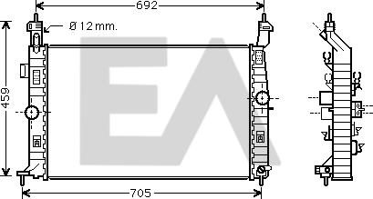 EACLIMA 31R54134 - Радиатор, охлаждане на двигателя vvparts.bg