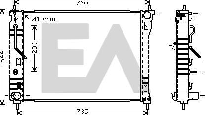 EACLIMA 31R54120 - Радиатор, охлаждане на двигателя vvparts.bg