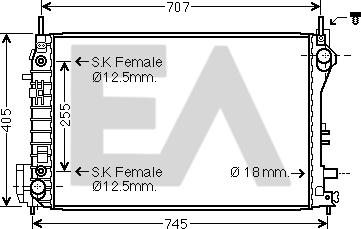 EACLIMA 31R54128 - Радиатор, охлаждане на двигателя vvparts.bg