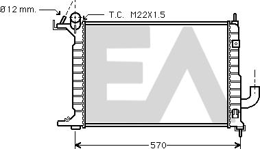 EACLIMA 31R54170 - Радиатор, охлаждане на двигателя vvparts.bg