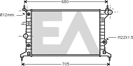 EACLIMA 31R54171 - Радиатор, охлаждане на двигателя vvparts.bg