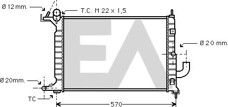 EACLIMA 31R54173 - Радиатор, охлаждане на двигателя vvparts.bg