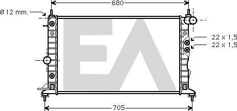 EACLIMA 31R54172 - Радиатор, охлаждане на двигателя vvparts.bg