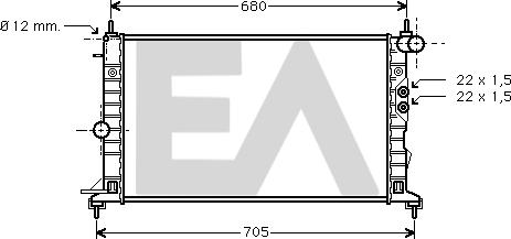 EACLIMA 31R54177 - Радиатор, охлаждане на двигателя vvparts.bg