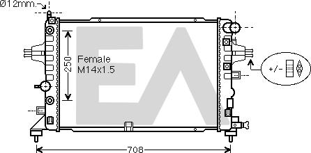 EACLIMA 31R54240 - Радиатор, охлаждане на двигателя vvparts.bg