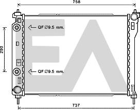 EACLIMA 31R54241 - Радиатор, охлаждане на двигателя vvparts.bg