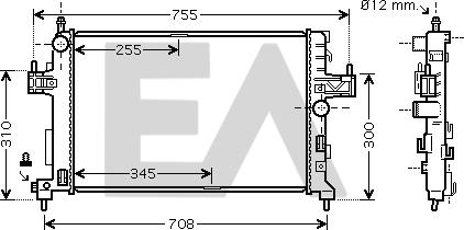 EACLIMA 31R54203 - Радиатор, охлаждане на двигателя vvparts.bg