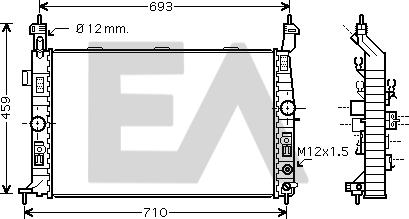 EACLIMA 31R54215 - Радиатор, охлаждане на двигателя vvparts.bg