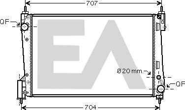 EACLIMA 31R54213 - Радиатор, охлаждане на двигателя vvparts.bg