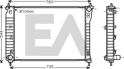 EACLIMA 31R54217 - Радиатор, охлаждане на двигателя vvparts.bg