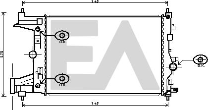 EACLIMA 31R54236 - Радиатор, охлаждане на двигателя vvparts.bg