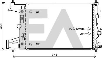 EACLIMA 31R54232 - Радиатор, охлаждане на двигателя vvparts.bg