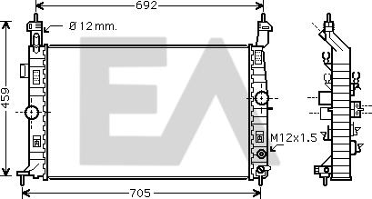 EACLIMA 31R54237 - Радиатор, охлаждане на двигателя vvparts.bg