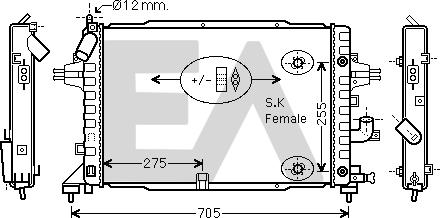 EACLIMA 31R54223 - Радиатор, охлаждане на двигателя vvparts.bg