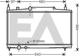 EACLIMA 31R55099 - Радиатор, охлаждане на двигателя vvparts.bg