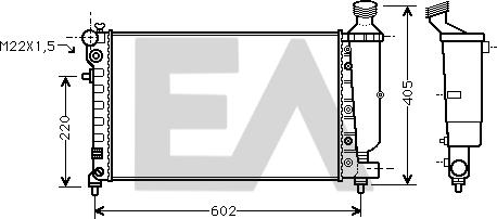 EACLIMA 31R55094 - Радиатор, охлаждане на двигателя vvparts.bg