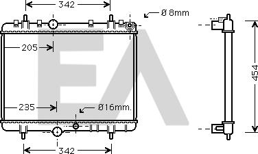 EACLIMA 31R55096 - Радиатор, охлаждане на двигателя vvparts.bg