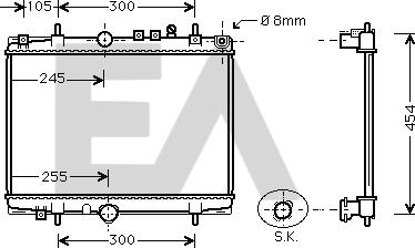 EACLIMA 31R55091 - Радиатор, охлаждане на двигателя vvparts.bg