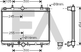 EACLIMA 31R55093 - Радиатор, охлаждане на двигателя vvparts.bg