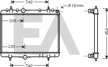 EACLIMA 31R55045 - Радиатор, охлаждане на двигателя vvparts.bg