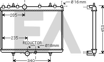 EACLIMA 31R55046 - Радиатор, охлаждане на двигателя vvparts.bg