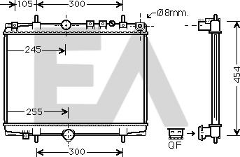 EACLIMA 31R55040 - Радиатор, охлаждане на двигателя vvparts.bg