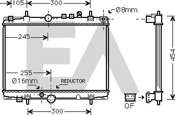 EACLIMA 31R55041 - Радиатор, охлаждане на двигателя vvparts.bg