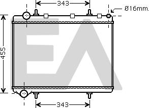 EACLIMA 31R55043 - Радиатор, охлаждане на двигателя vvparts.bg