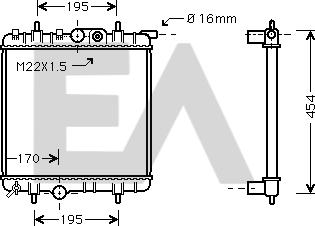 EACLIMA 31R55042 - Радиатор, охлаждане на двигателя vvparts.bg