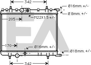 EACLIMA 31R55052 - Радиатор, охлаждане на двигателя vvparts.bg