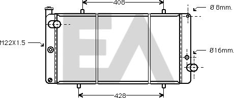 EACLIMA 31R55069 - Радиатор, охлаждане на двигателя vvparts.bg