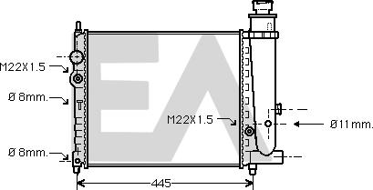 EACLIMA 31R55016 - Радиатор, охлаждане на двигателя vvparts.bg