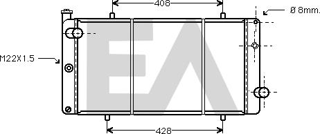 EACLIMA 31R55064 - Радиатор, охлаждане на двигателя vvparts.bg