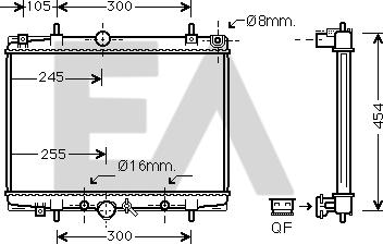 EACLIMA 31R55089 - Радиатор, охлаждане на двигателя vvparts.bg