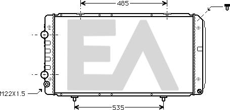 EACLIMA 31R55081 - Радиатор, охлаждане на двигателя vvparts.bg