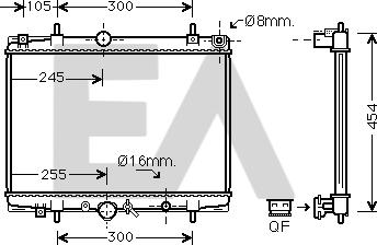 EACLIMA 31R55088 - Радиатор, охлаждане на двигателя vvparts.bg