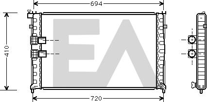 EACLIMA 31R55083 - Радиатор, охлаждане на двигателя vvparts.bg