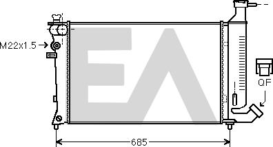 EACLIMA 31R55082 - Радиатор, охлаждане на двигателя vvparts.bg