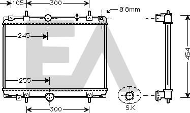 EACLIMA 31R55087 - Радиатор, охлаждане на двигателя vvparts.bg